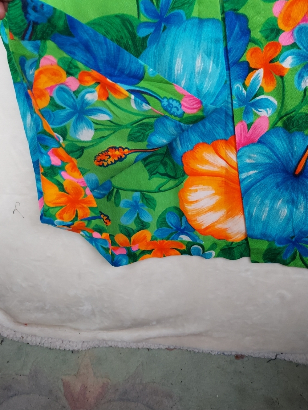 VTG 60/70s Pake Mu'u Maxi Dress POMARE M/L Neon Festival Boho Hippie Psychedelic - Picture 9 of 13